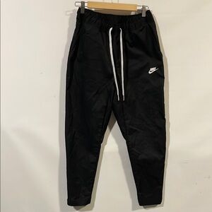 Nike Tech Men’s Black Joggers with White Accents Medium